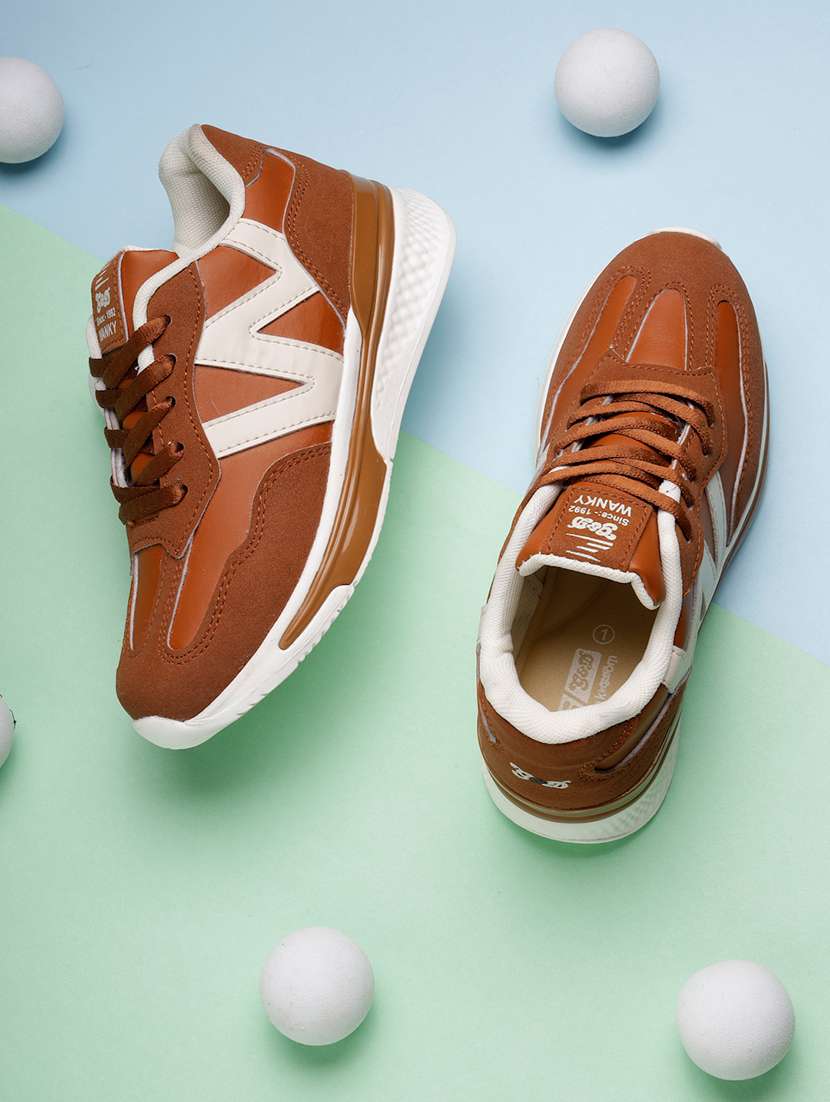 kids solid lace up sports shoe