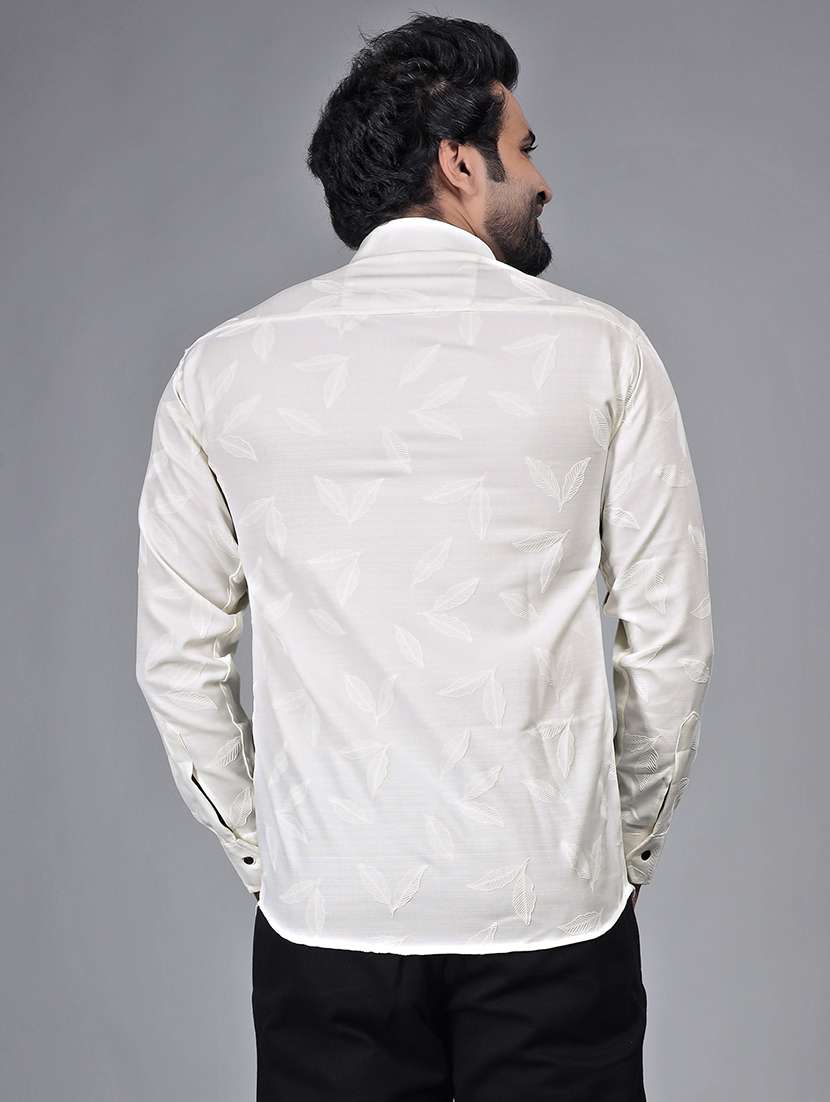 men printed collared long sleeve shirt - 22271359 -  Standard Image - 3
