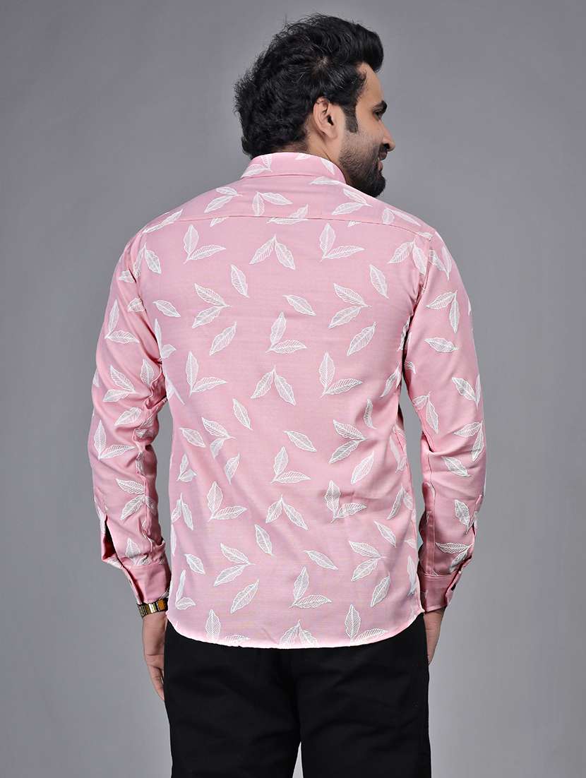 men printed collared long sleeve shirt - 22271360 -  Standard Image - 3