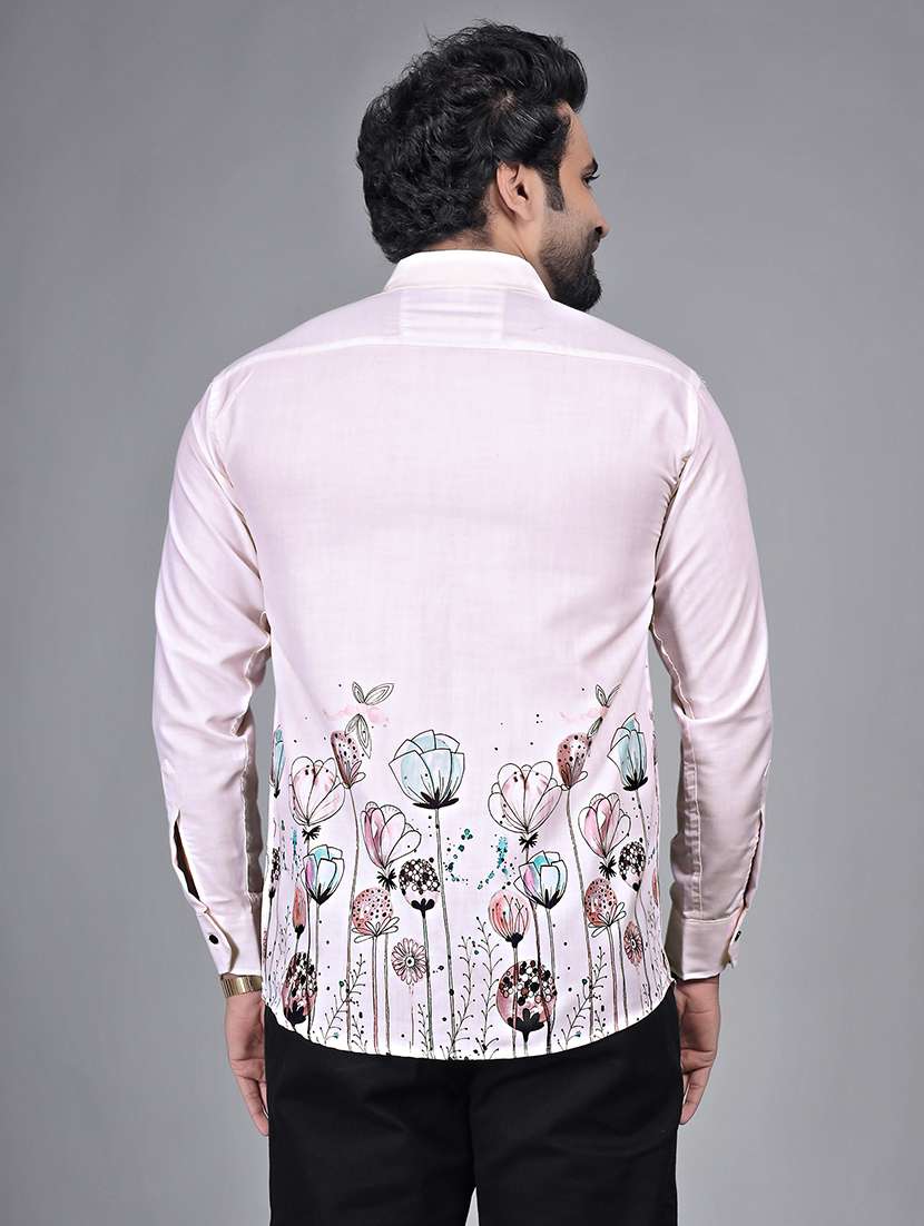 men printed collared long sleeve shirt - 22271362 -  Standard Image - 3
