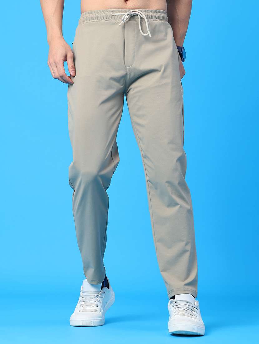 men solid mid rise full length track pant - 22271621 -  Standard Image - 3
