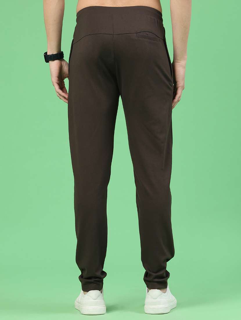 men solid mid rise full length track pant - 22271629 -  Standard Image - 3