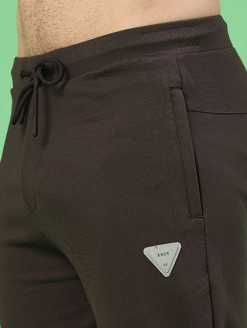 men solid mid rise full length track pant - 22271629 -  Standard Image - 5