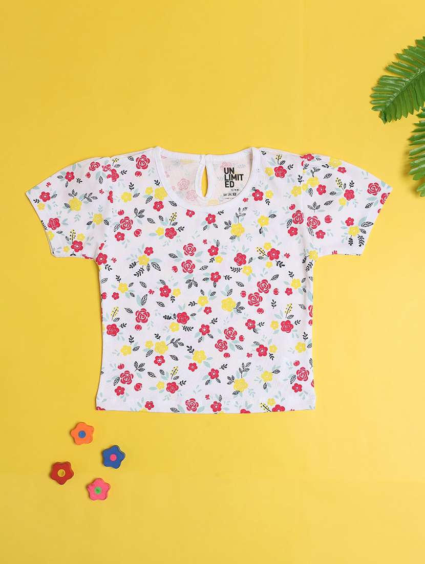 girls printed t-shirt and dungree set - 22271650 -  Standard Image - 3