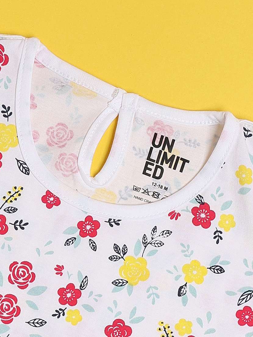 girls printed t-shirt and dungree set - 22271650 -  Standard Image - 5