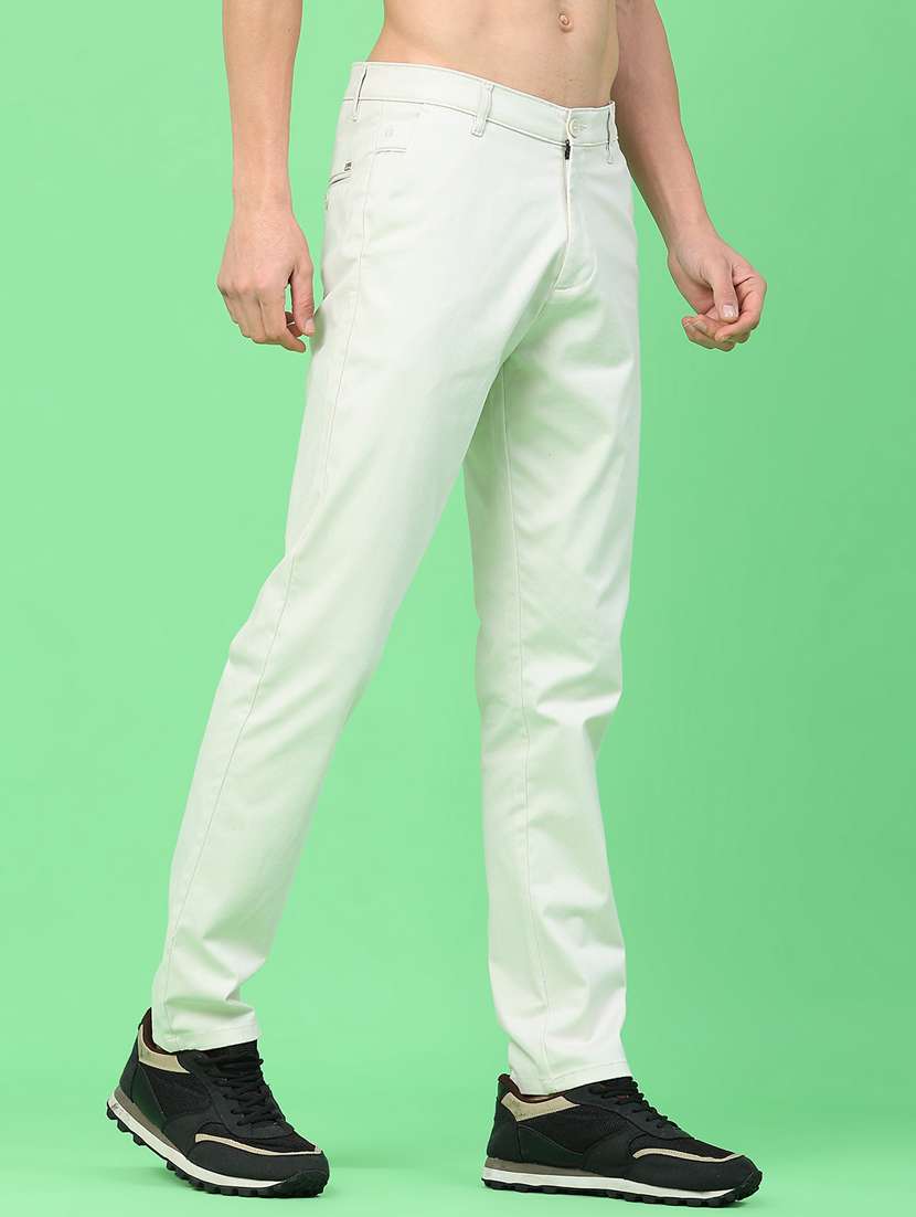 men solid mid rise chinos casual trouser - 22271737 -  Standard Image - 3