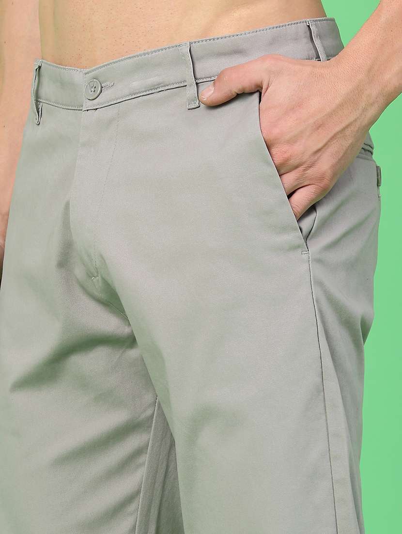 men solid mid rise chinos casual trouser - 22271738 -  Standard Image - 5
