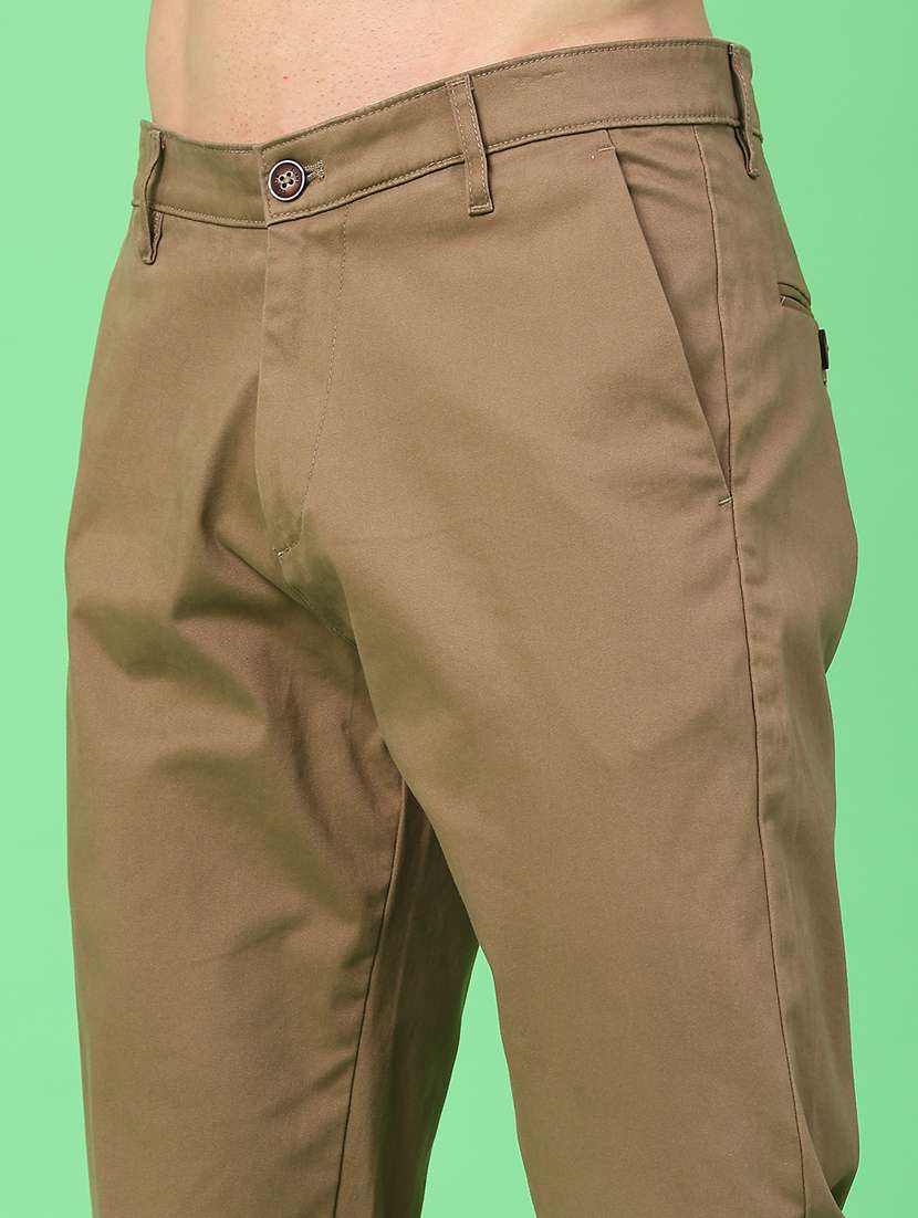 men solid mid rise chinos casual trouser - 22271739 -  Standard Image - 5