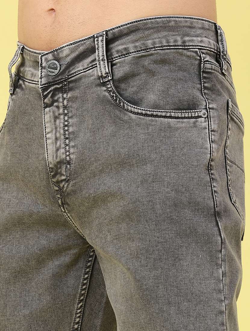 men plain mid rise full length jeans - 22271747 -  Standard Image - 5