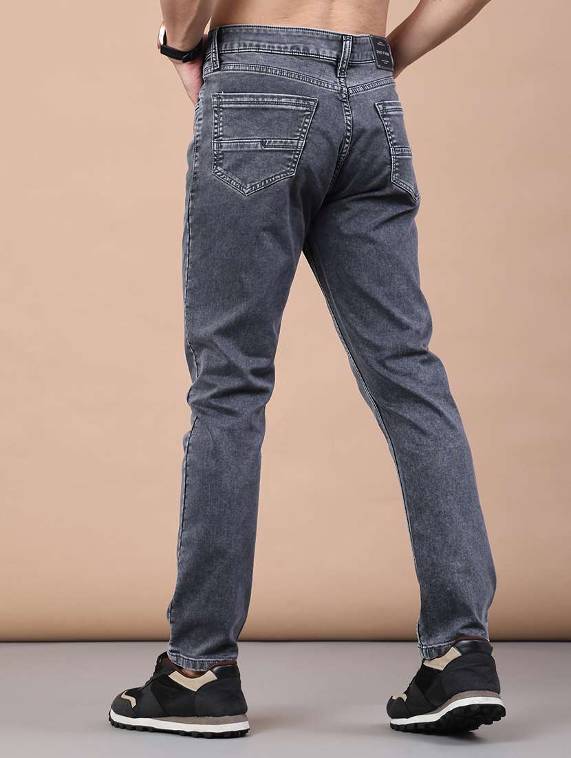 men plain mid rise full length jeans - 22271748 -  Standard Image - 3