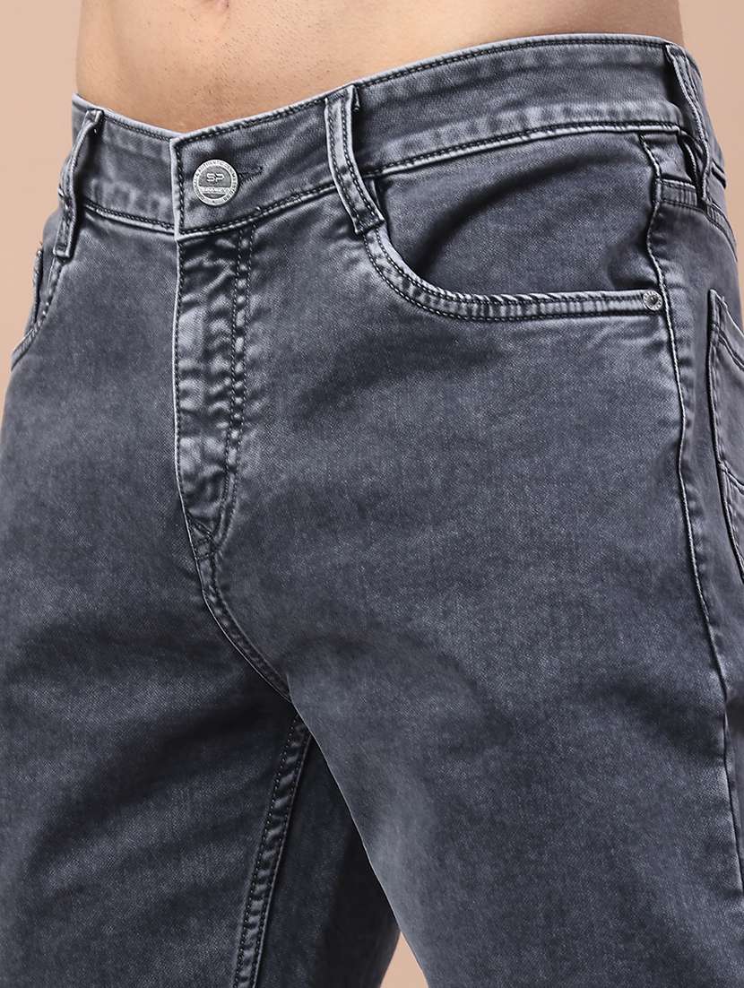 men plain mid rise full length jeans - 22271748 -  Standard Image - 5