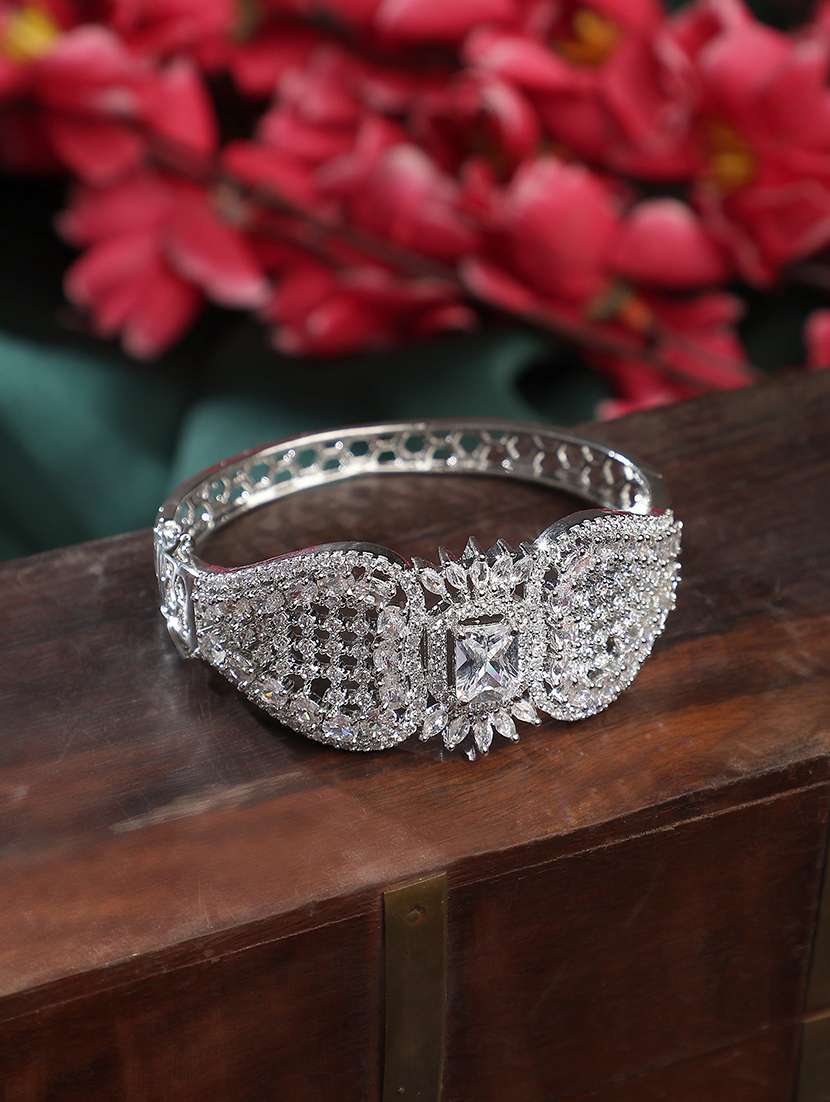 women cubic zirconia kada bracelet
