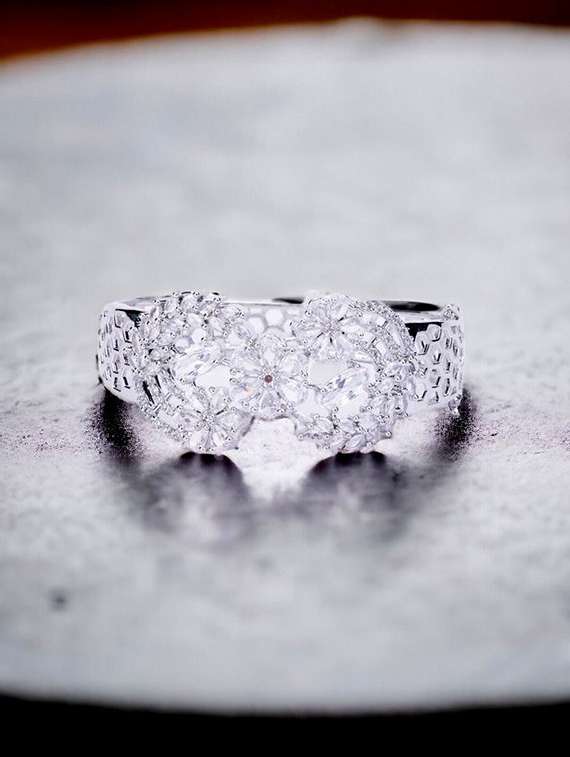 women cubic zirconia kada bracelet