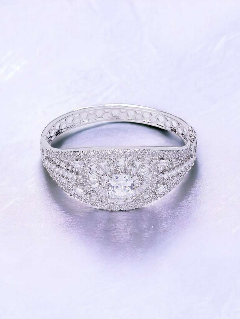 women cubic zirconia kada bracelet