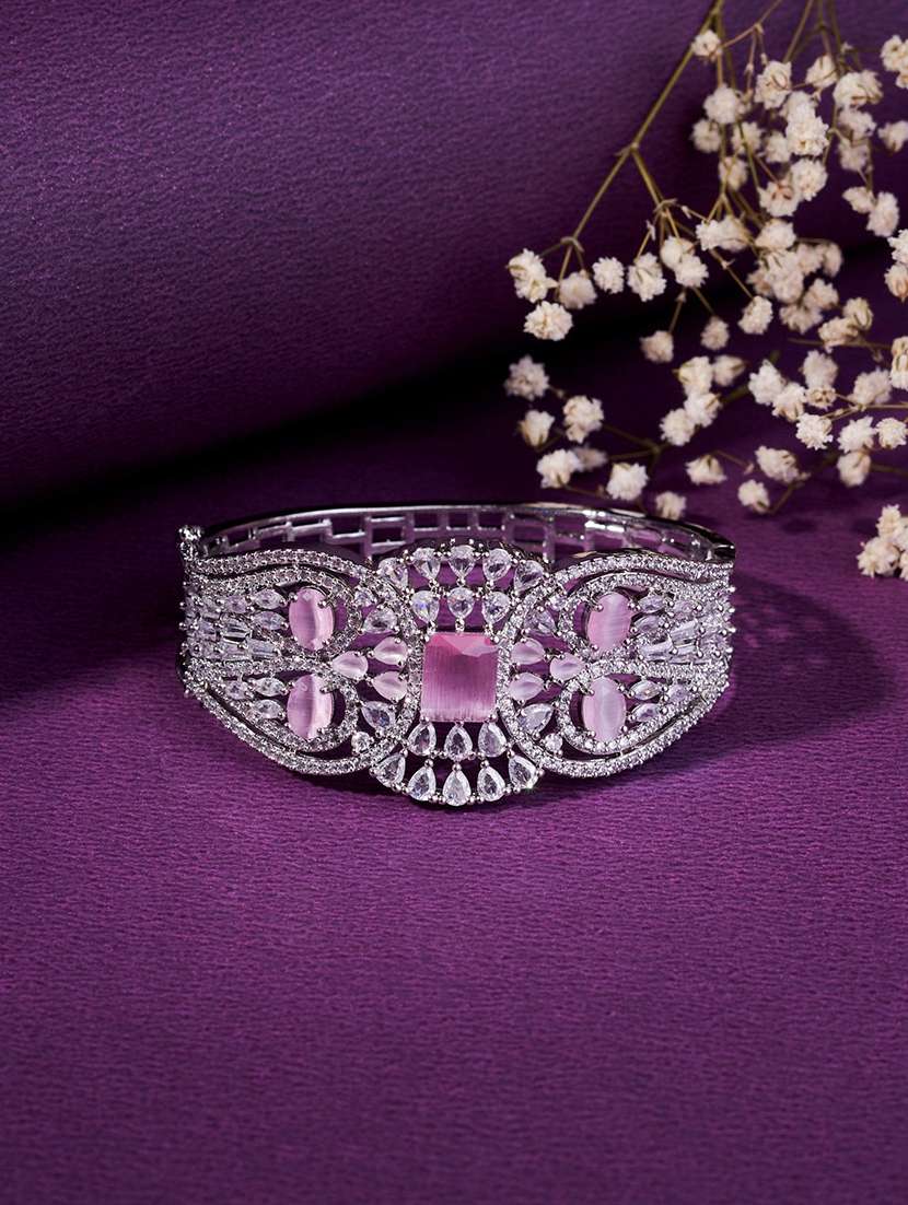 women cubic zirconia kada bracelet