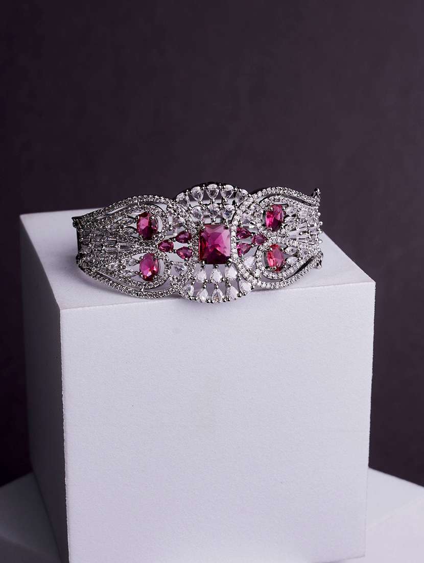 women cubic zirconia kada bracelet