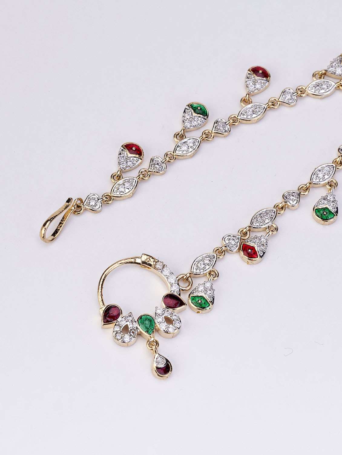 suvarnarekha two tone gold silver nath - 22271823 -  Standard Image - 3