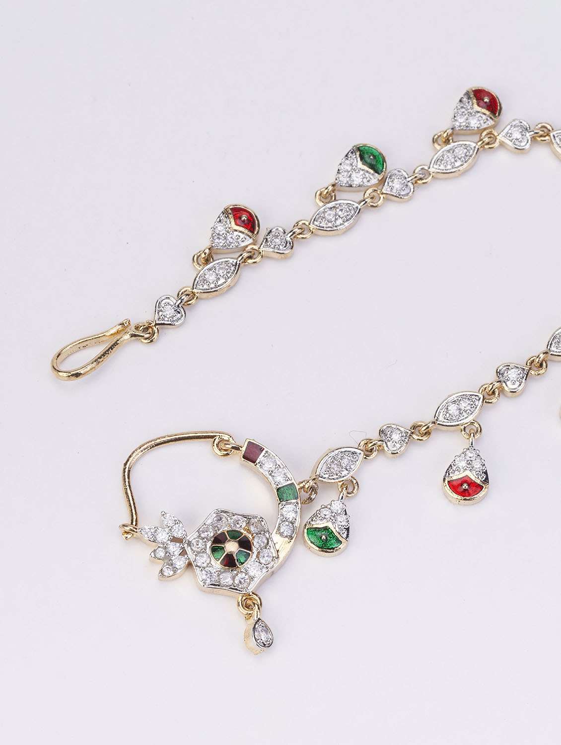 manohari two tone gold silver nath - 22271824 -  Standard Image - 3