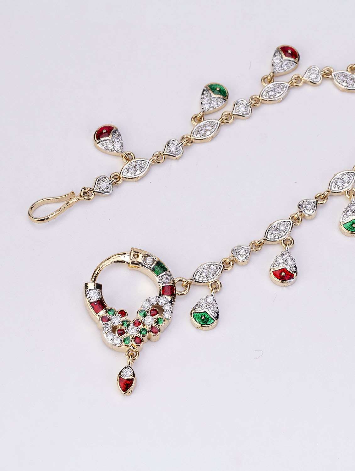 sharalle two tone gold silver nath - 22271825 -  Standard Image - 3