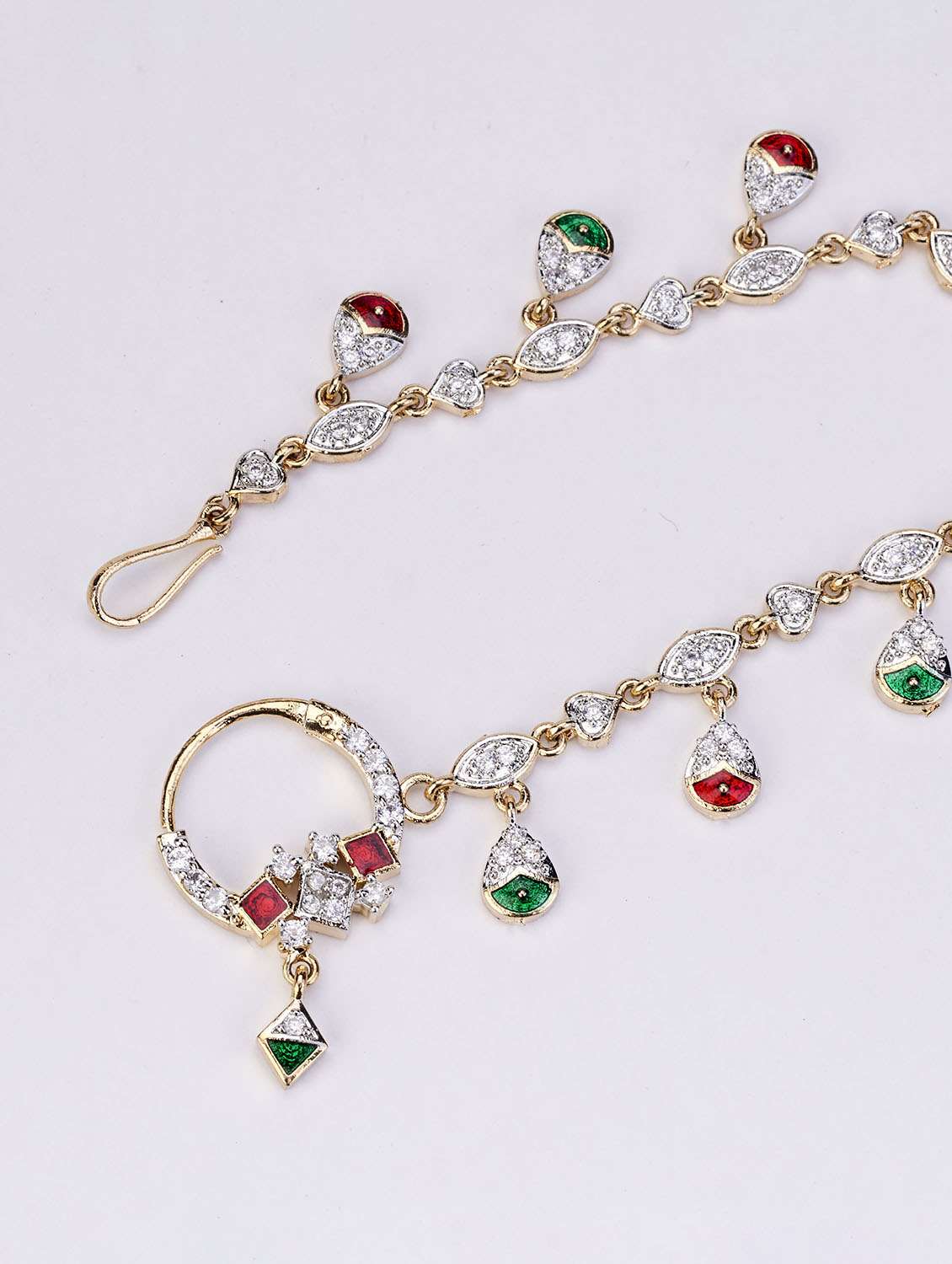 radiant two tone gold silver nath - 22271826 -  Standard Image - 3