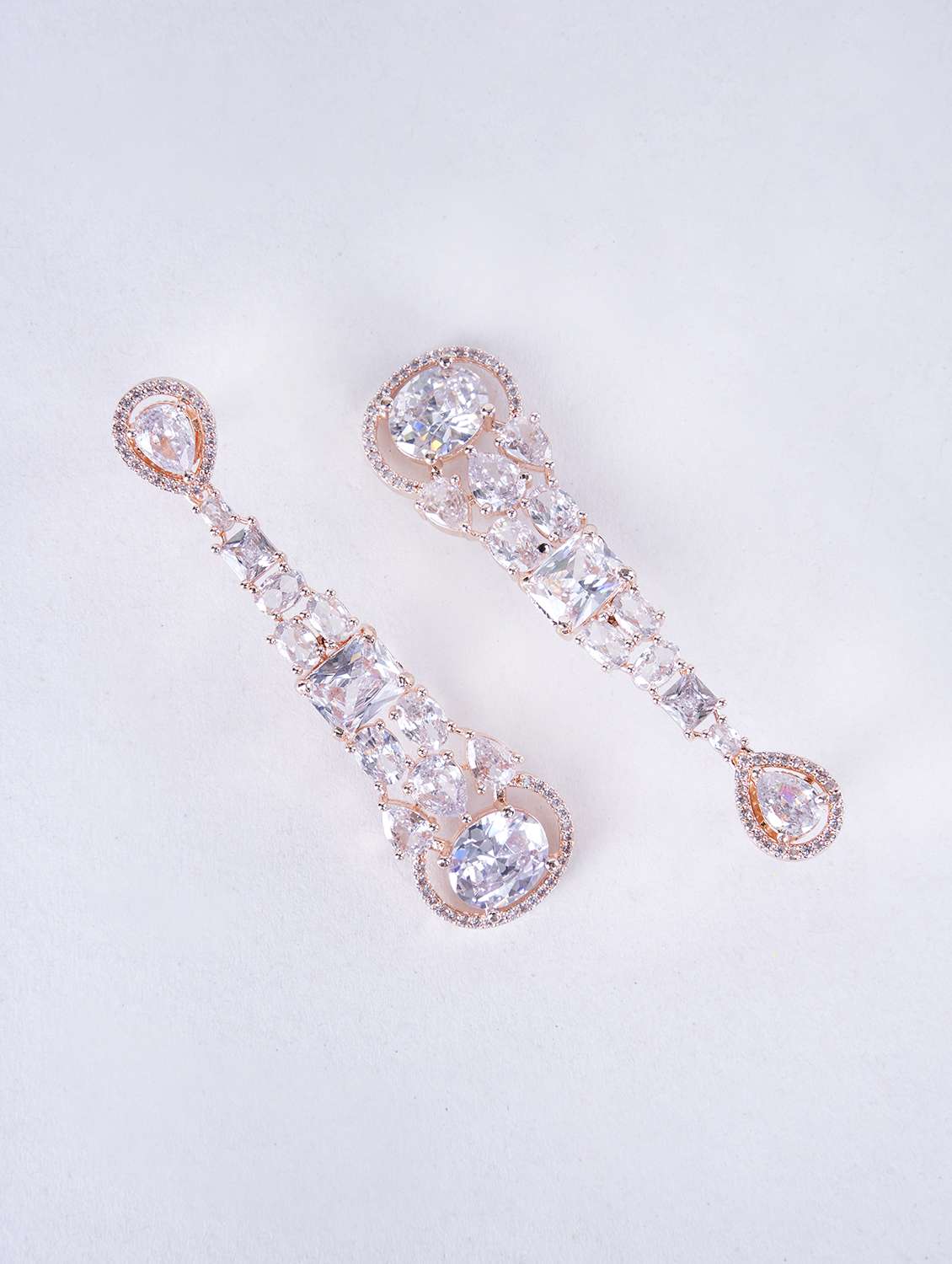 women stone studded dangle earrings - 22271830 -  Standard Image - 3