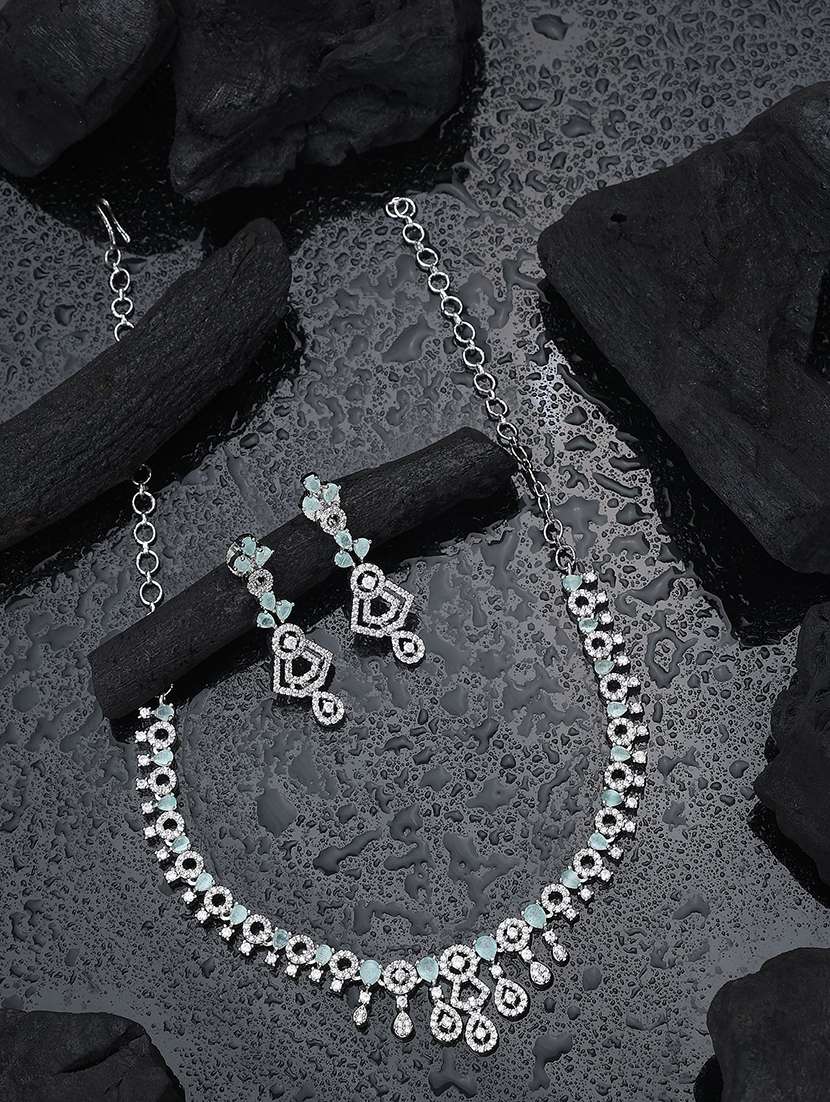 women stone studded necklace set