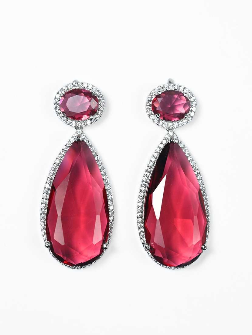 women stone studded sapphire glow necklace set - 22271861 -  Standard Image - 5