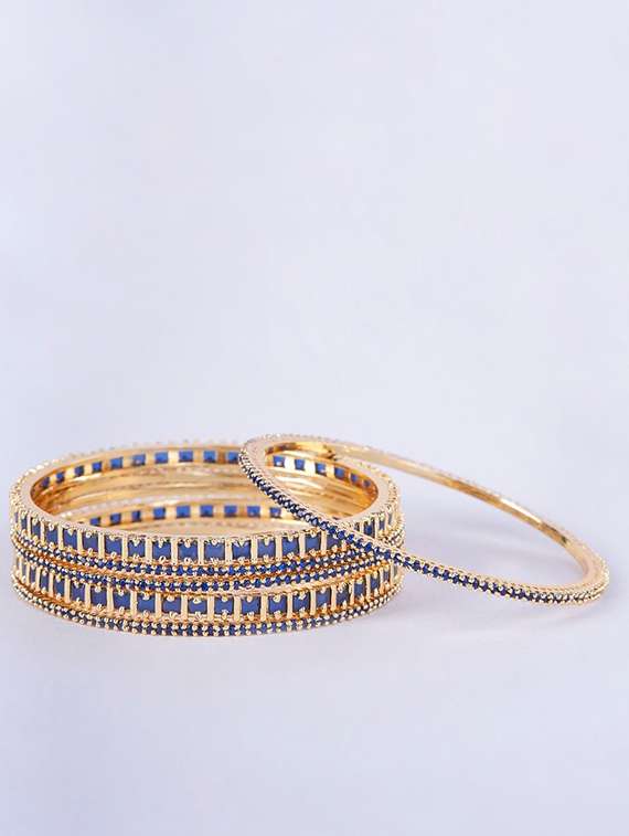 women crystal zirconia rhodium bangles - 22271896 -  Standard Image - 3