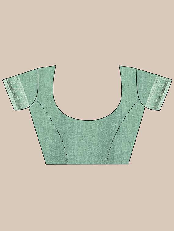 women solid with work embroidered saree with blouse - 22271930 -  Standard Image - 5