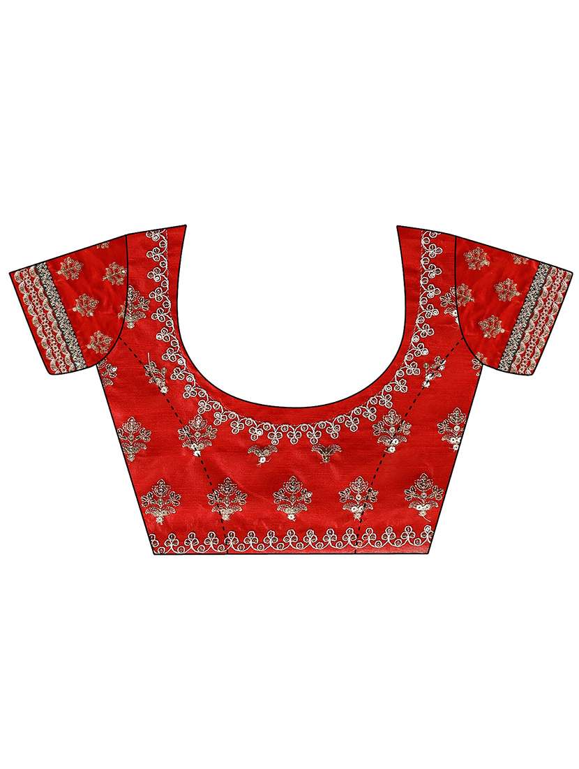 women solid with work embroidered saree with blouse - 22271936 -  Standard Image - 5