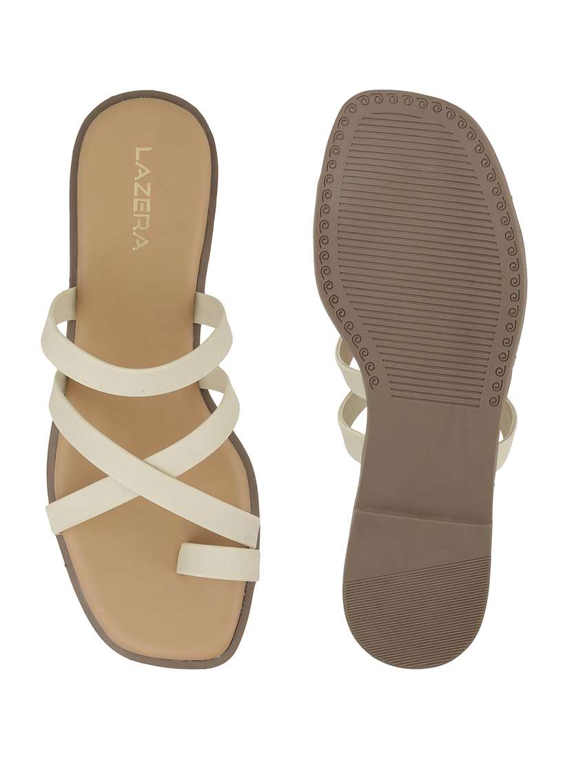 women solid toe separator flat sandal - 22271957 -  Standard Image - 5