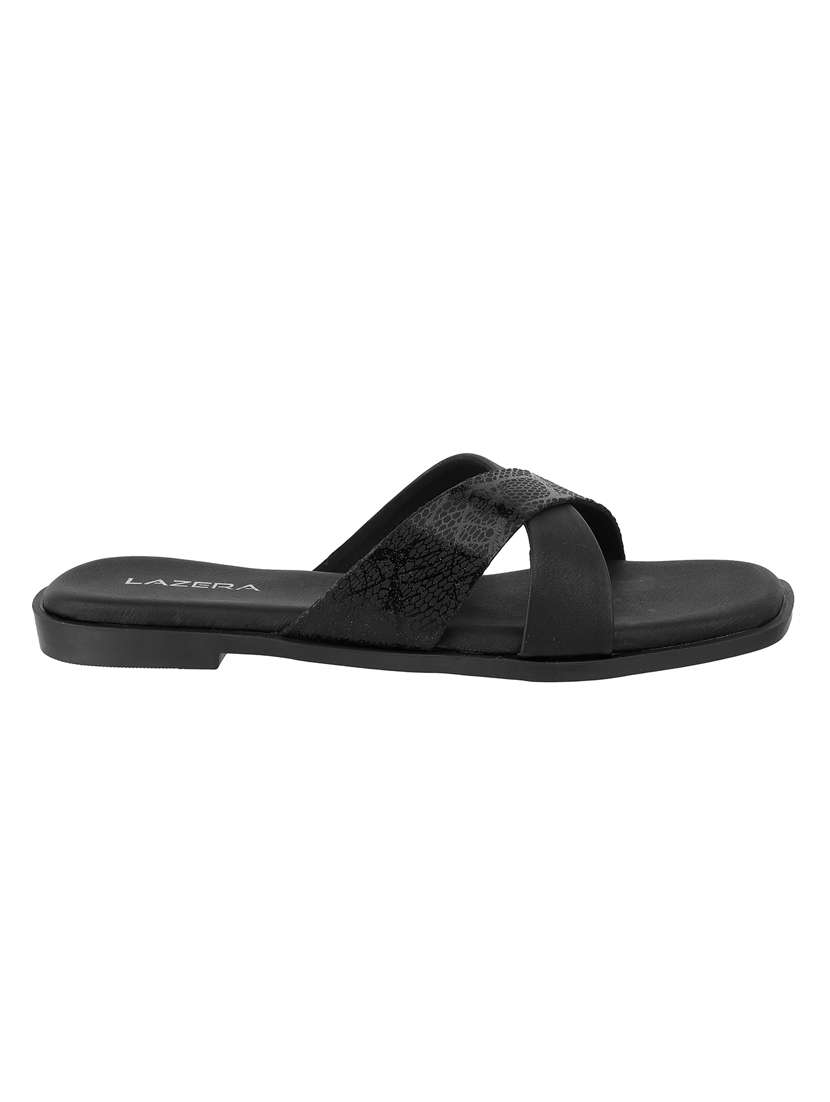 women textured slip on flat sandal - 22271960 -  Standard Image - 3