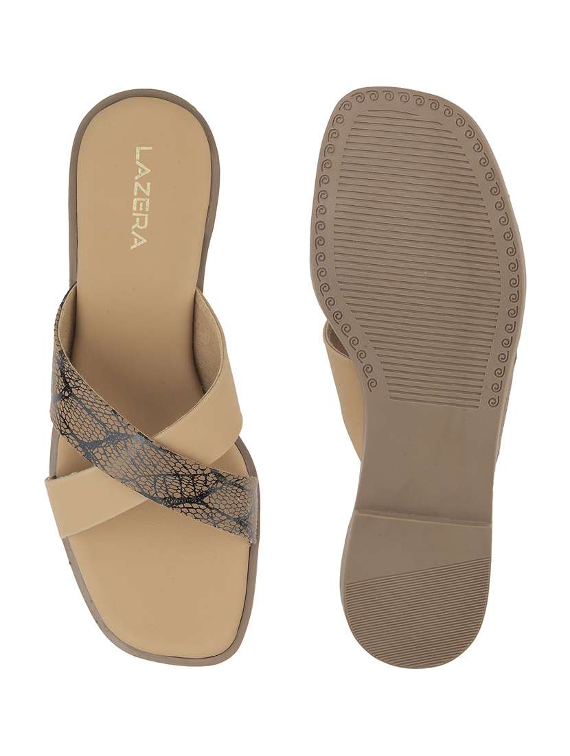 women textured slip on flat sandal - 22271961 -  Standard Image - 5