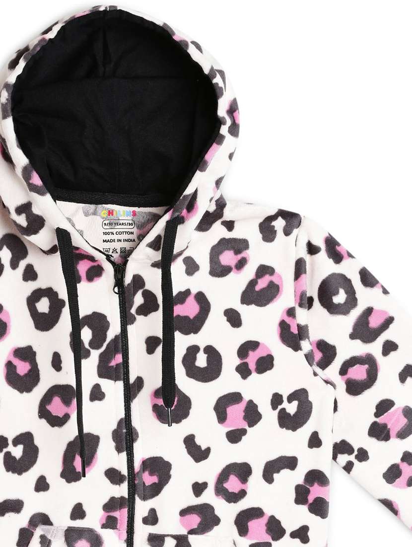 girls printed long sleeve hooded sweatshirt - 22271992 -  Standard Image - 3