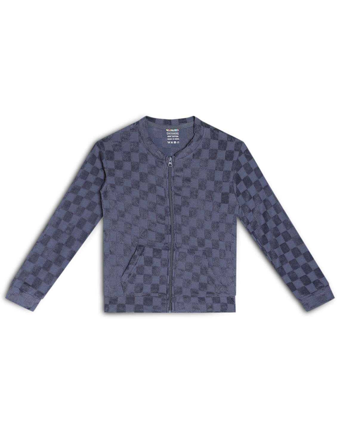 girls checkered long sleeve sweatshirt