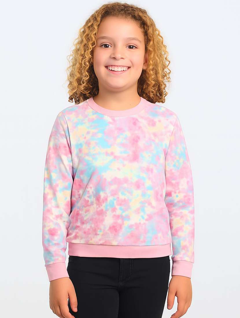 girls printed long sleeve sweatshirt