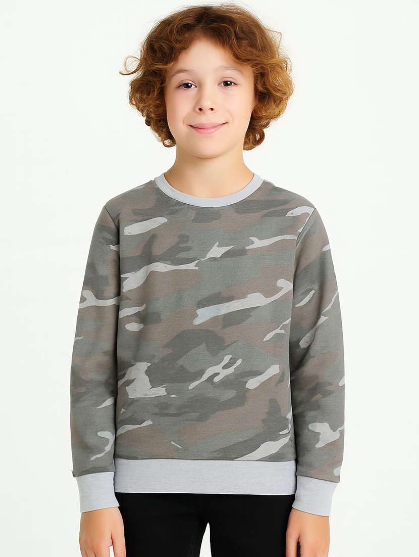 boys printed long sleeve sweatshirt
