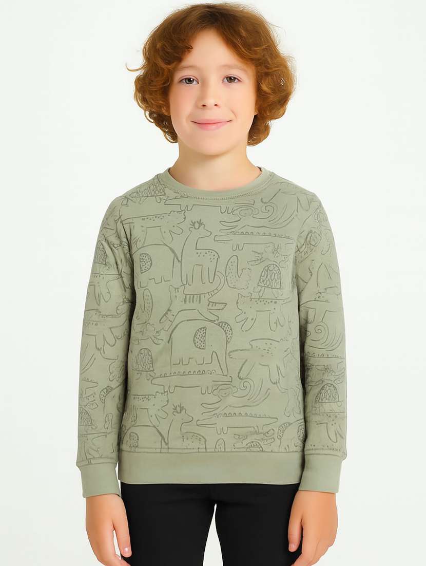 boys printed long sleeve sweatshirt