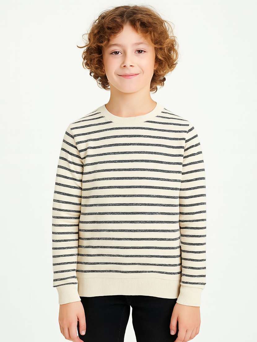boys striped long sleeve sweatshirt