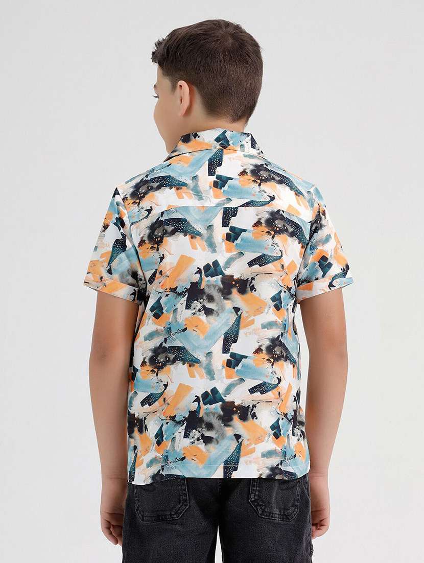 boys printed collared short sleeve shirt - 22272040 -  Standard Image - 3