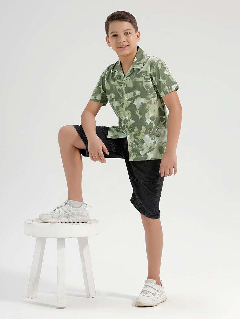 boys printed collared short sleeve shirt - 22272061 -  Standard Image - 3