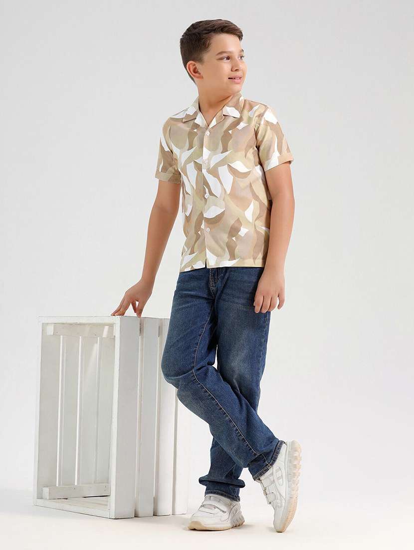 boys printed collared short sleeve shirt - 22272103 -  Standard Image - 3