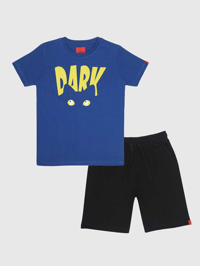 kids printed short sleeve t-shirt and shorts set