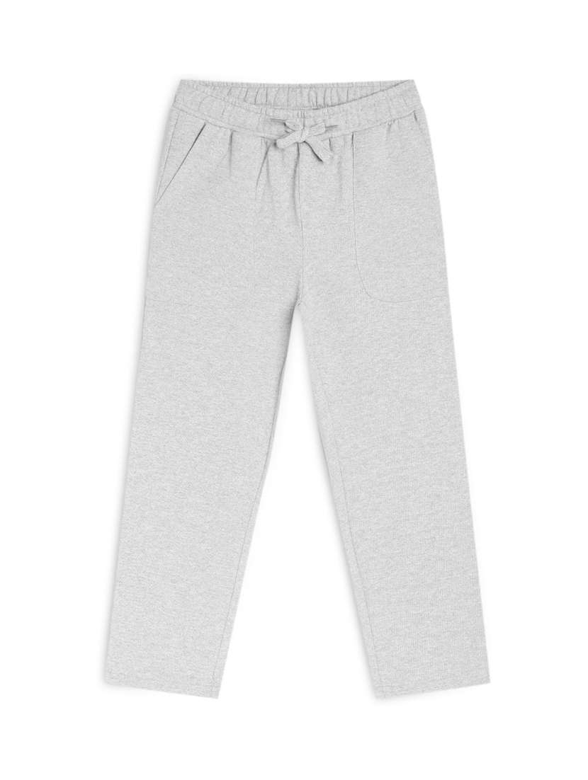boys solid mid rise track pant