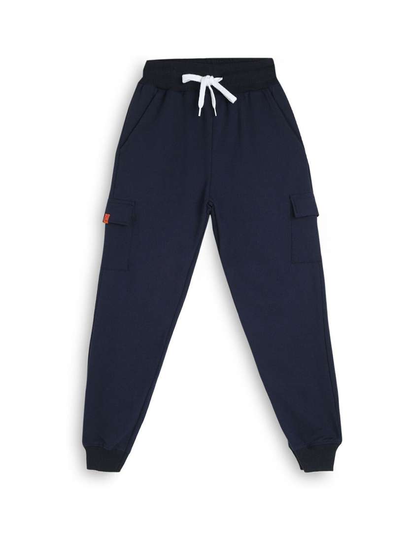 boys solid mid rise jogger