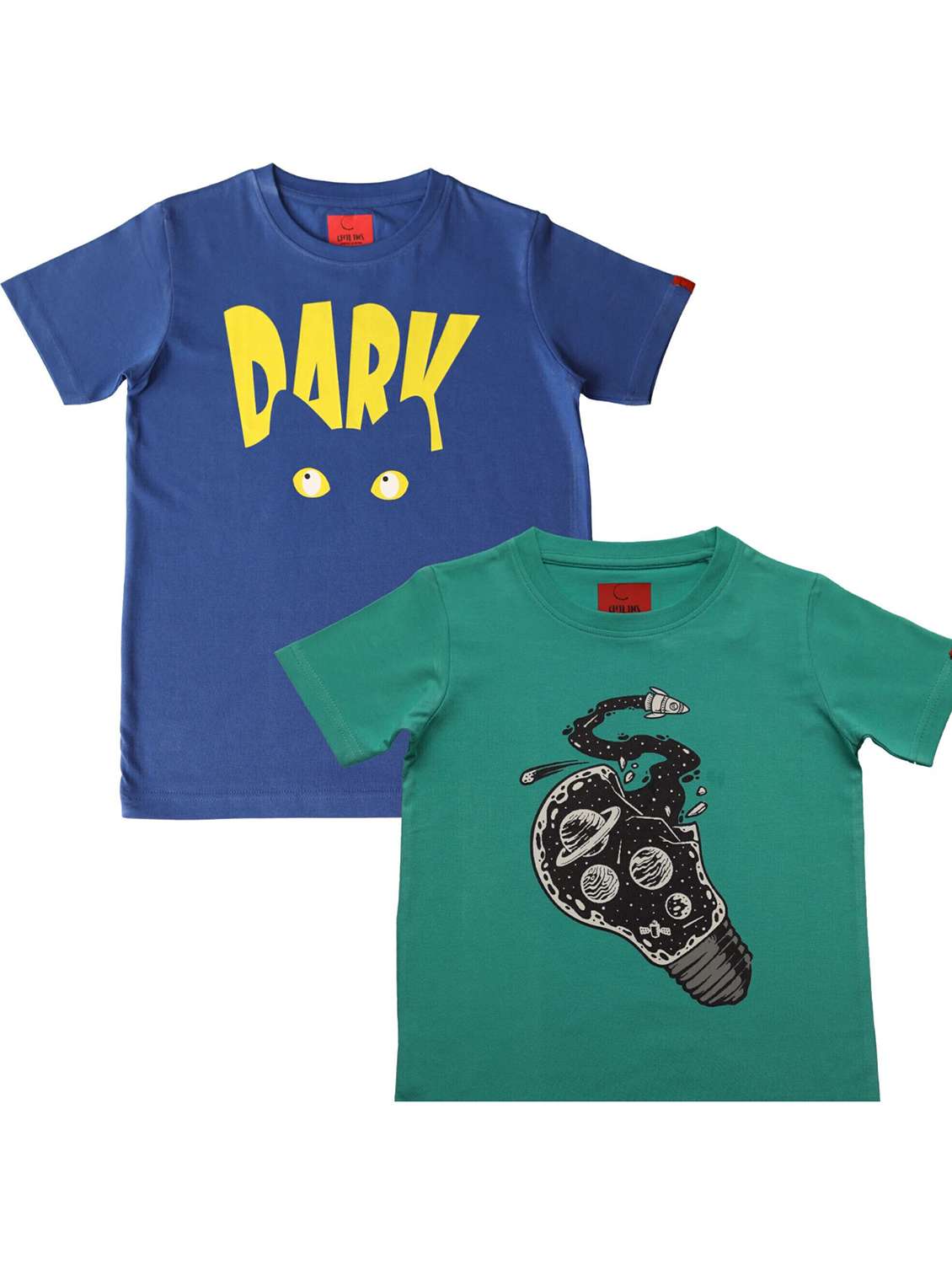 boys pack of 2 printed short sleeve t-shirt