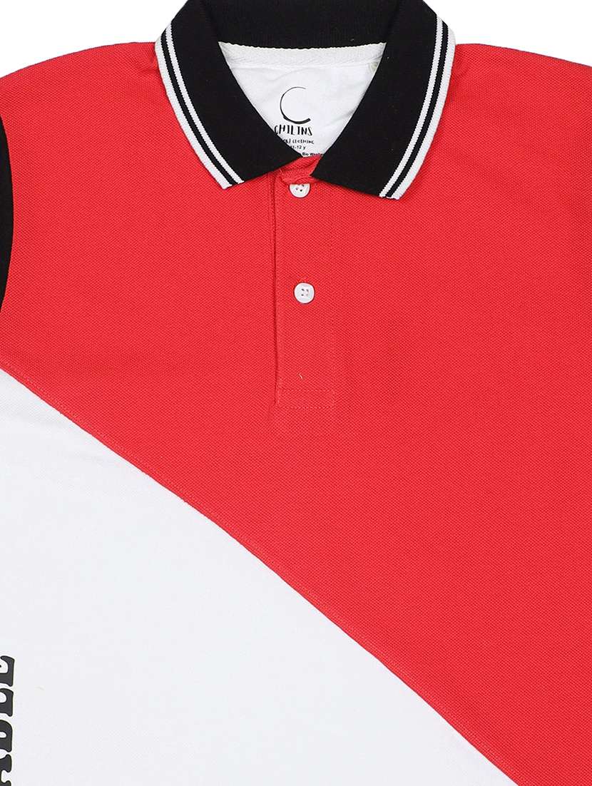 boys color blocked short sleeve polo t-shirt - 22272331 -  Standard Image - 3