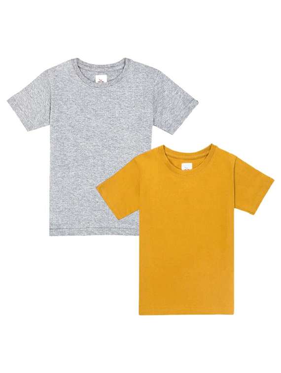 boys pack of 2 solid short sleeve t-shirt - 22272340 -  Standard Image - 3