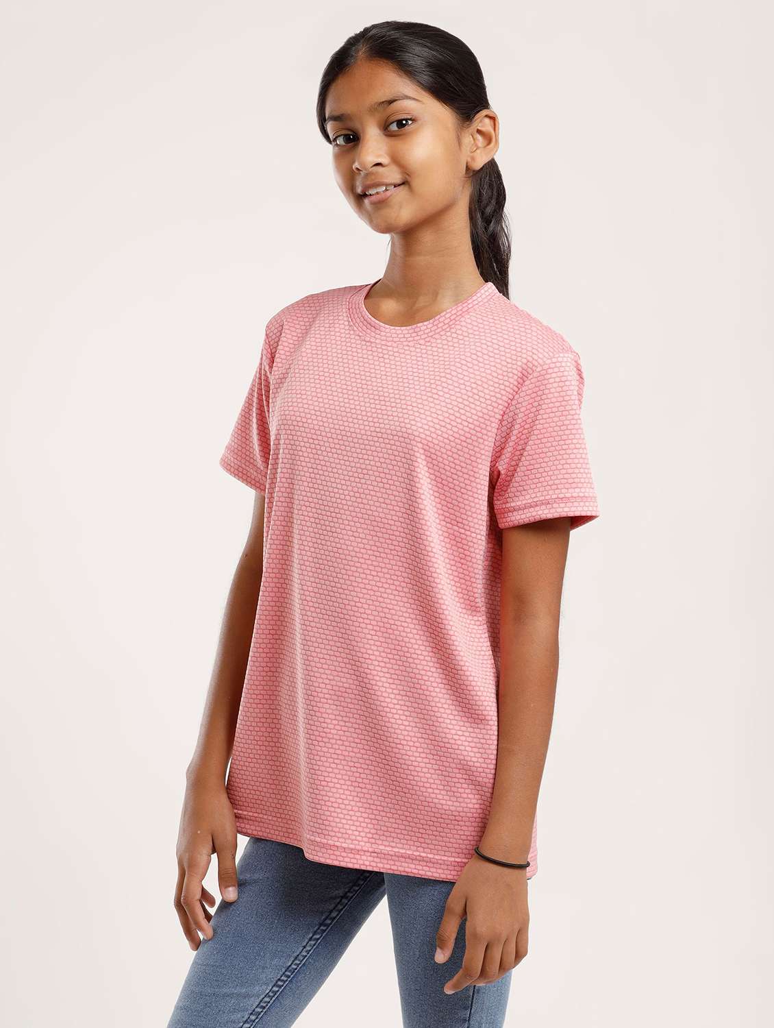 girls solid short sleeve tee