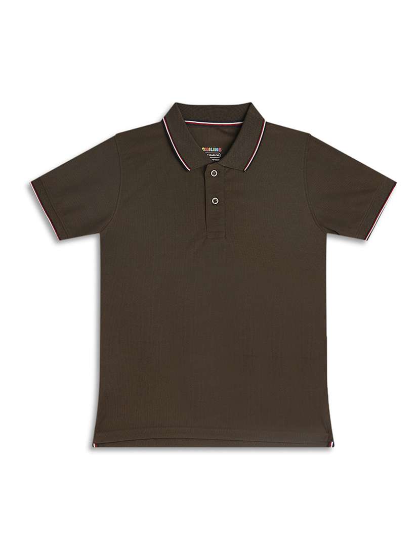 boys solid short sleeve polo t-shirt
